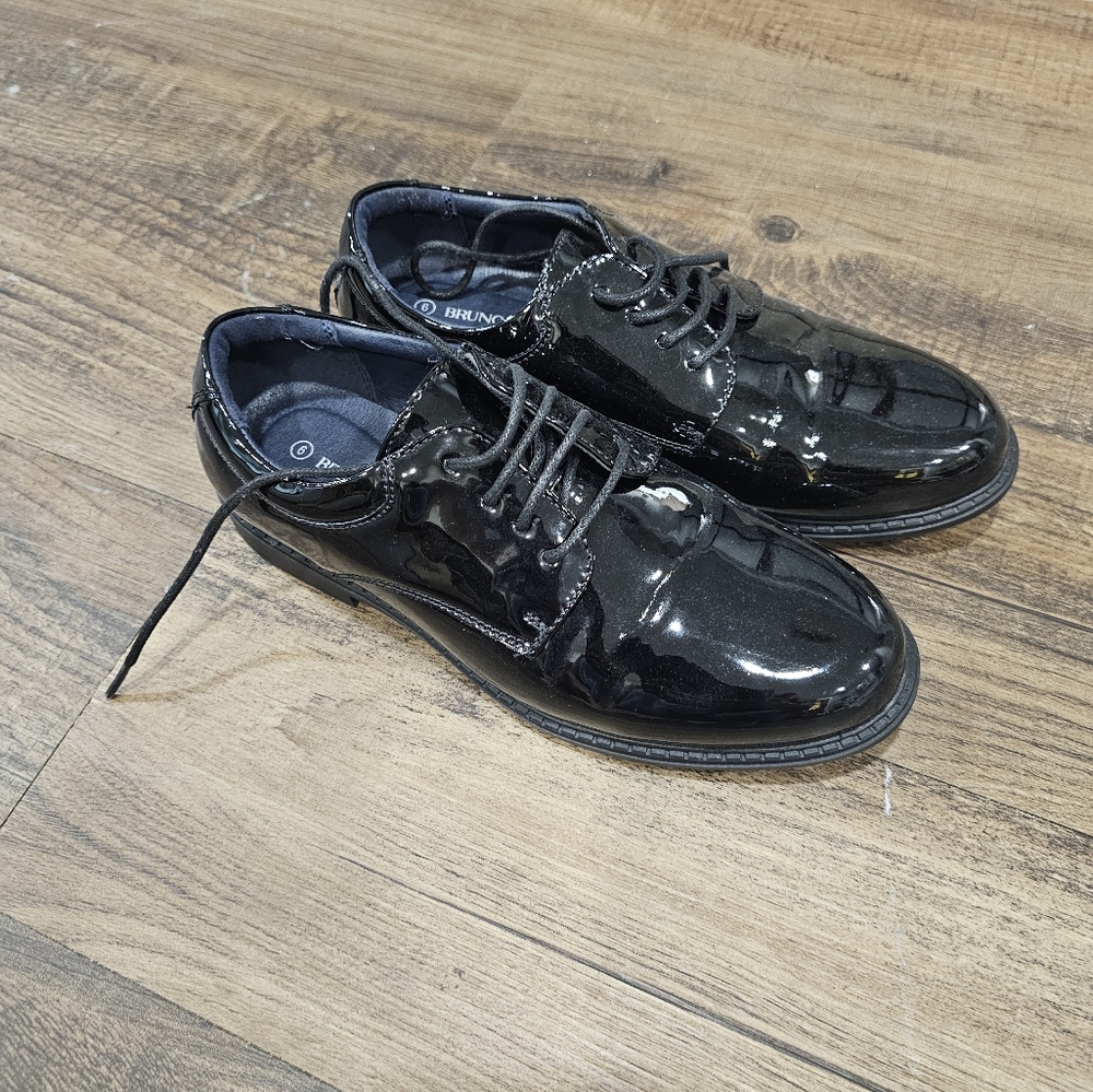 New Boys Bruno Marc Black Dress Shoes | Size 6 |